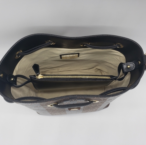 1387- VALENTINO By Mario Valentino Karl Monogram Stripes NWT - Picture 9 of 14